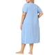 thumbnail image 4 of Agnes Orinda Camisones de Talla Grande para Mujer Cuello Redondo Mangas Cortas Vestido de Dormir Estampado de Gatos Pijamas para Casa con Bolsillo 3X Azul Claro, 4 of 8