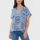 thumbnail image 3 of Blusa Mujer Manga Corta Hombro Recogido Azul Corona, 3 of 5