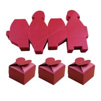 Bothyi - 50 Cajas De Dulces De Boda, Cajas De Regalo Para El Día De San Valentín, Cumpleaños, Color Rojo