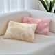 thumbnail image 5 of REGALWOVEN Paquete de 2 Fundas de Almohada de Felpa de Oso de Peluche Teñidas con Nudos Suaves Fundas de Almohada para Sofá Dormitorio Sala de Estar, Decoración Moderna para el Hogar Rosa 20" x 12", 5 of 7