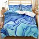 thumbnail image 1 of Blue Marble Pattern Art Quilt Duvet Cover Set Doona Cover Bedclothes Soft3-Piece Bedding Set, 1 of 5