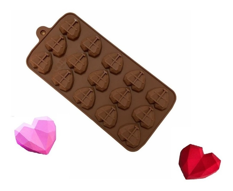 Genérico - Molde Mini Corazon Diamante Molde Corazón Geometrico