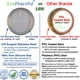 thumbnail image 2 of Tapa para frascos Mason EcoPeaceful de acero inoxidable 316, 10 piezas, 2 of 5