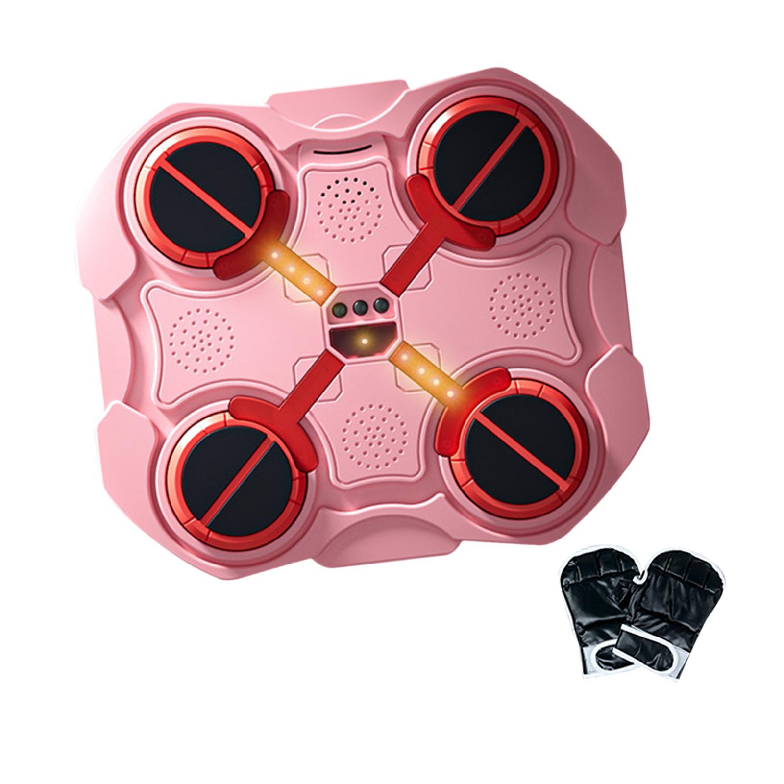 Ioensy - Máquina De Boxeo Musical Tren De Boxeo Electrónico Para Kickboxing Fitness Karate Rosa