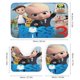 thumbnail image 3 of Jefe en pañales 3-theme 4-Piece Shower Curtain Set with Rugs, Waterproof Bathroom Decor Set Includes Bath Mat, U-Shaped Rug, Toilet Lid Cover and Curtain with Hooks, 3 of 6