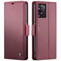 Caseme Tipo Cartera Oppo A57E 4G/A57S 4G Con Cierre Magnético, Rfid, Tarjetero, Soporte, Carga Inalámbrica