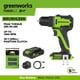 thumbnail image 3 of Taladro Greenworks DD330A7 24 V, 280 in-lb, 3/8 in, brushless, 3 of 3