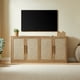 thumbnail image 2 of 67" Rattan 4-Door Buffet Cabinet, Boho Sideboard, Large Credenza Sideboard Buffet for Living Room, Hallway and Kitchen, Caramel Oak, 67''W x 15.75''D x 31.5''H., 2 of 3