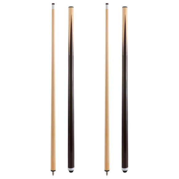 Taco de billar HMQQ de 48" de 2 piezas, juego de 2 de madera dura
