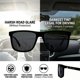 thumbnail image 4 of Gafas de sol Locs gangster rectangulares extragrandes negras, 4 of 9