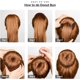 thumbnail image 5 of Juego para hacer moños de dona con 4 piezas marrón oscuro y 4 piezas beige (2 extragrandes, 2 grandes, 2 medianos y 2 pequeños), 5 bandas elásticas para el cabello, 40 horquillas para el cabello (marr, 5 of 7