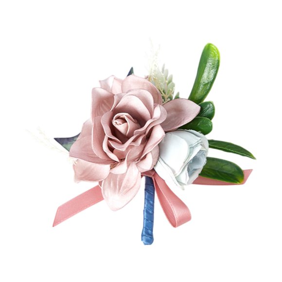Broche De Flor De Novia Para Boda, Boutonniere, Ceremonia De San Valentín, Color Rosa, 12 X 12 Cm