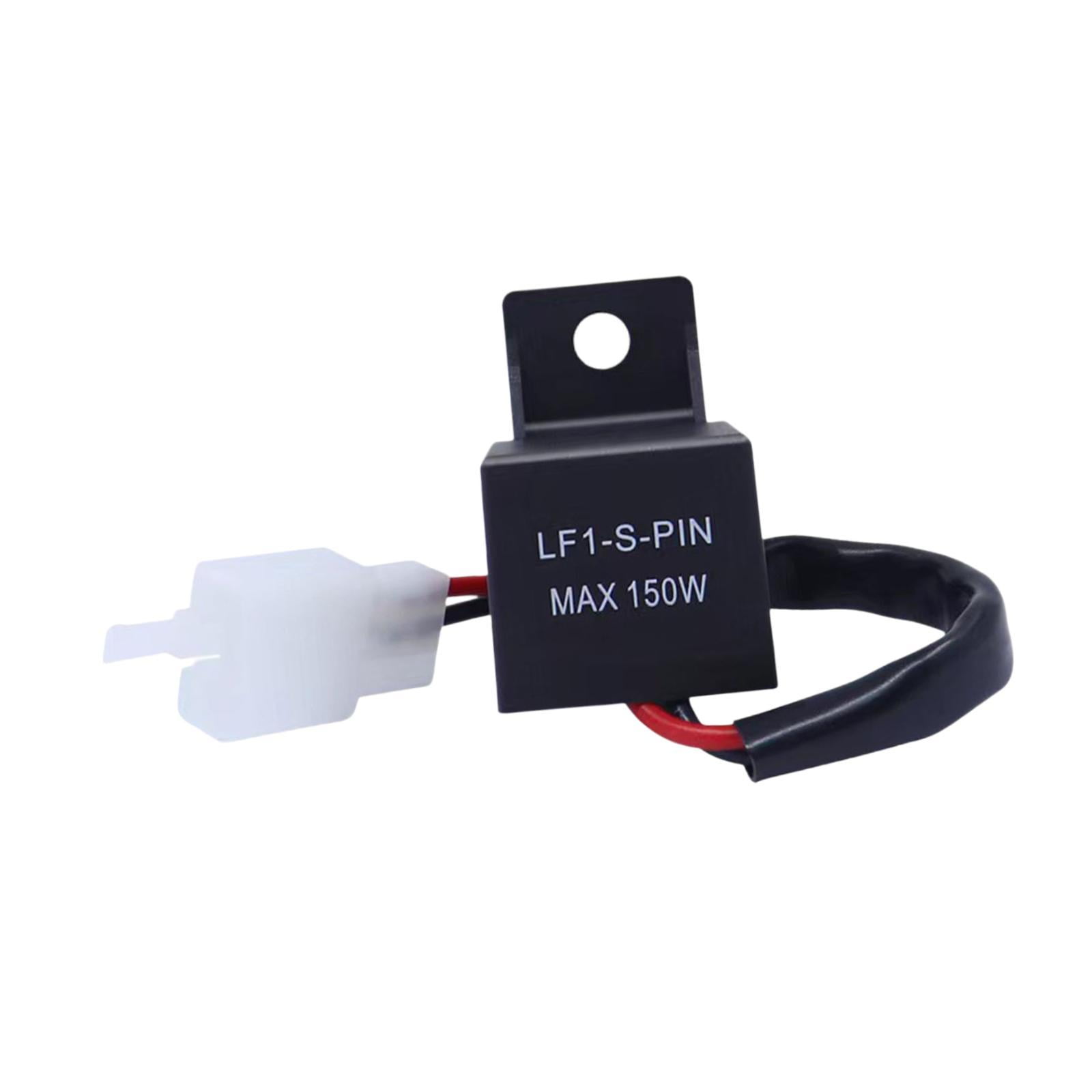 Magideal - Relé Intermitente De Motocicleta De 2 Pines, Relé Intermitente De Luz Resistente De Alto Rendimiento De 12v, Multifunción Para Accesorios Automáticos