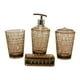 thumbnail image 3 of 4x Portacepillos de Dientes Dispensador de Loción, Premium, Organizador, Juego de Accesorios de Baño Vaso de Enjuague Bucal para Decoración de Baño de marrón, 3 of 5