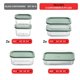 thumbnail image 2 of Almacenamiento de alimentos EATEX Pack de 6 envases de vidrio color salvia aptos para microondas, 2 of 8