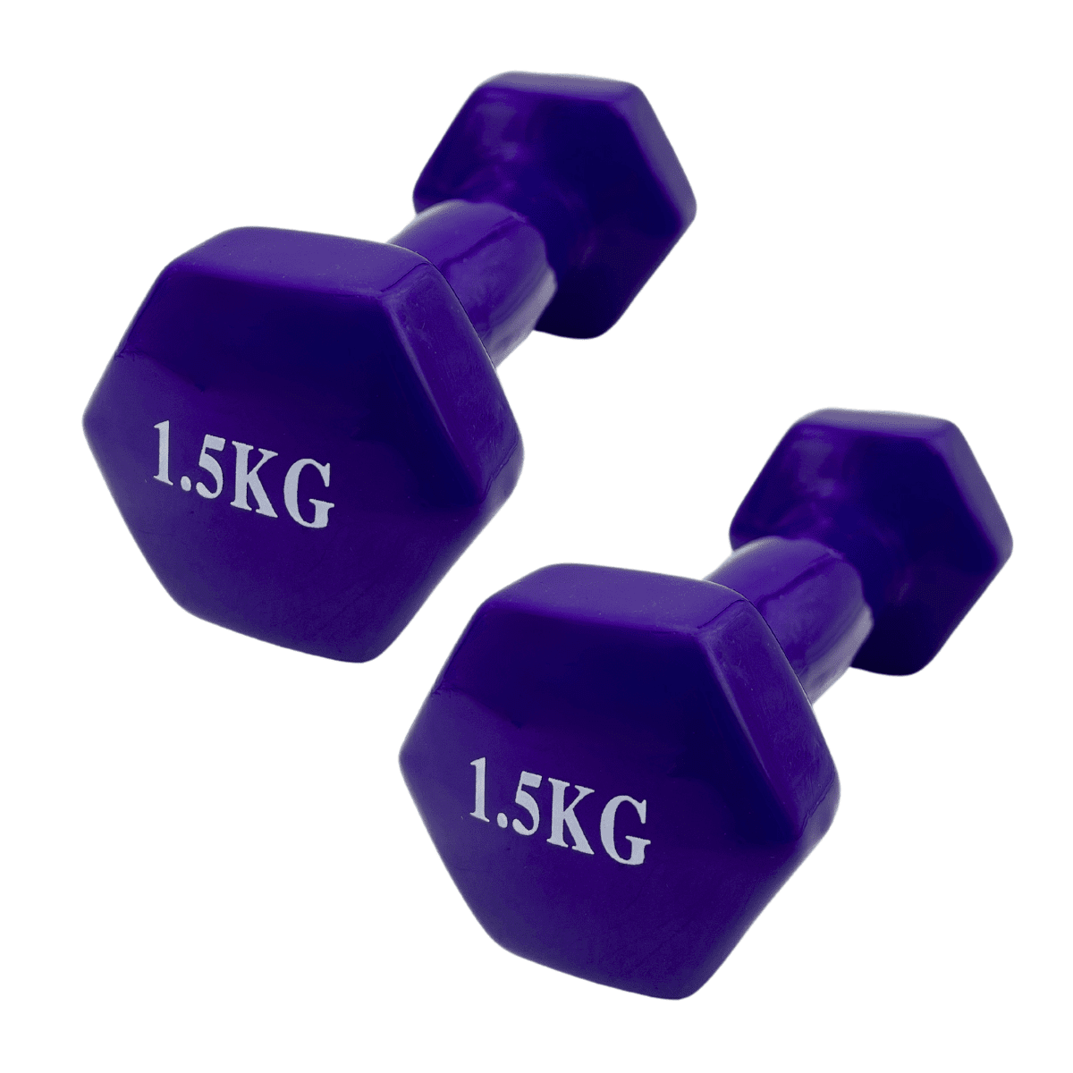 Linea Sport - Par De Mancuernas 1,5 Kg C/u Total 3kg Hexagonales De Vinilo