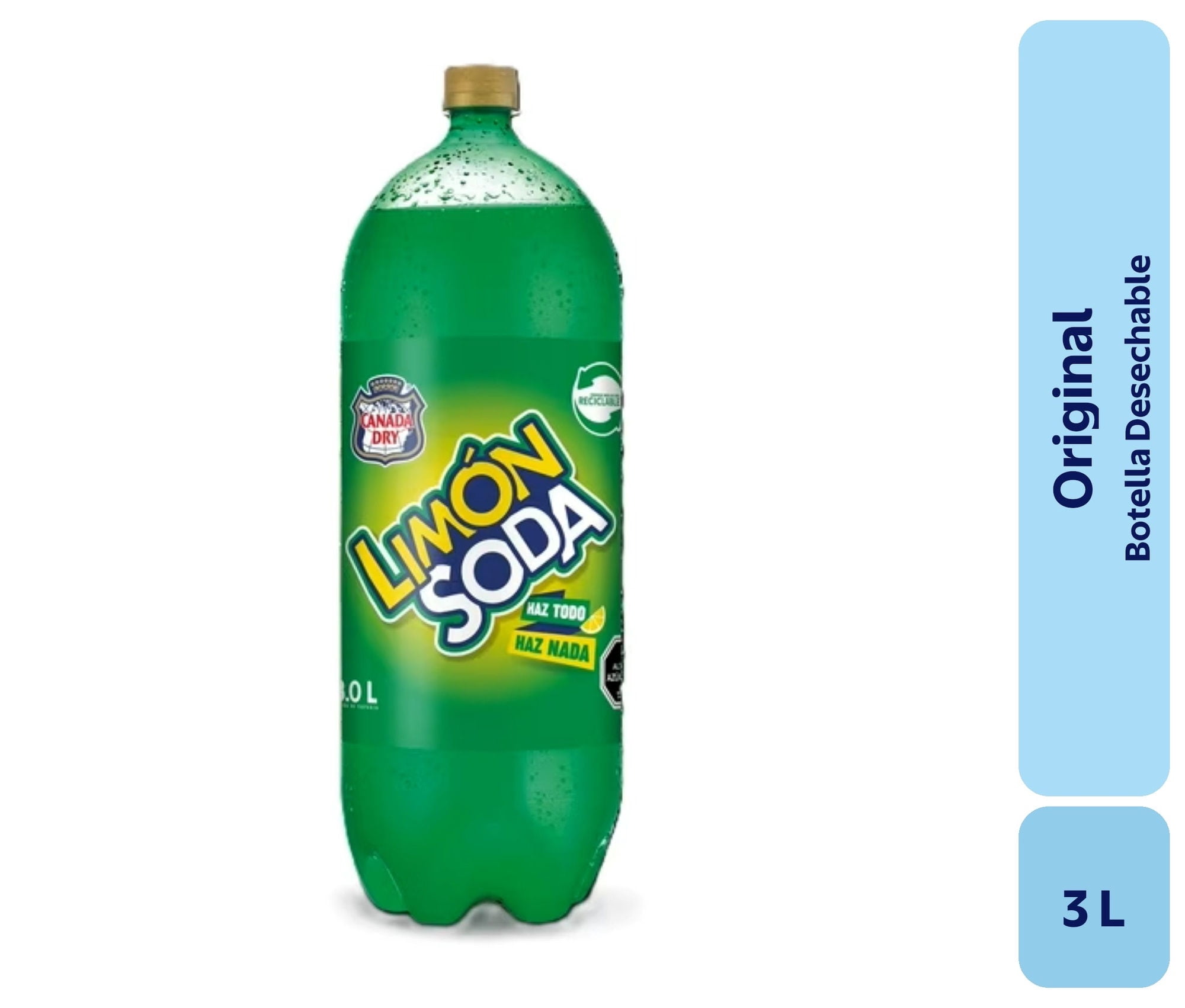 Bebida Limón Botella 3 L Limón Soda