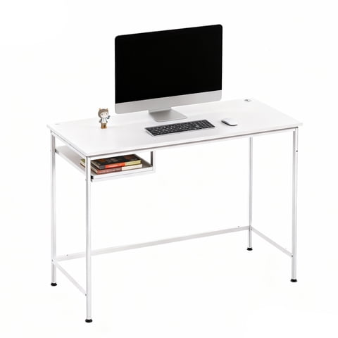 Ikemma - Escritorio Pequeño De Madera Con Repisa Para Oficina Cc02