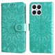thumbnail image 1 of Funda tipo cartera FOXDOCK para Honor X8 4G , diseño girasol en relieve, cuero PU, cierre magnético, soporte y tarjetero, 1 of 5