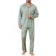 thumbnail image 2 of INSPIRE CHIC Conjunto de Pijamas para Hombre de 2 Piezas con Bolsillo y Patrón de Manga Larga M Verde Claro, 2 of 5
