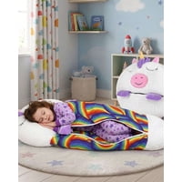 Imac Hogar - Saco De Dormir Infantil 2 En 1 Almohada Y Diversión Unicornio Blanco