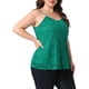 thumbnail image 4 of Agnes Orinda Camisola Elegante sin Mangas con Encaje y Tirantes Ajustables para Mujer Plus 3X Verde, 4 of 6