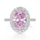 thumbnail image 2 of Anillo de Compromiso para Mujer de Plata Esterlina 925 Ovalado 5.6Uds Zafiro Rosa Zafiro Blanco Citrino Gema Boda Joyería Fina, 2 of 7
