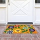 thumbnail image 3 of Felpudo Juvale Summer Welcome, fibra de coco floral, 43 x 76 cm, para exteriores, 3 of 7