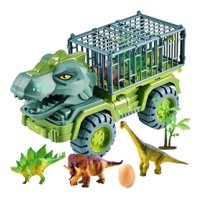 Genérica - Juguete Camion Tiranosaurio Rex Transporte De Dinosaurios ,Dimensiones: 39 X 16 X 20 Cm