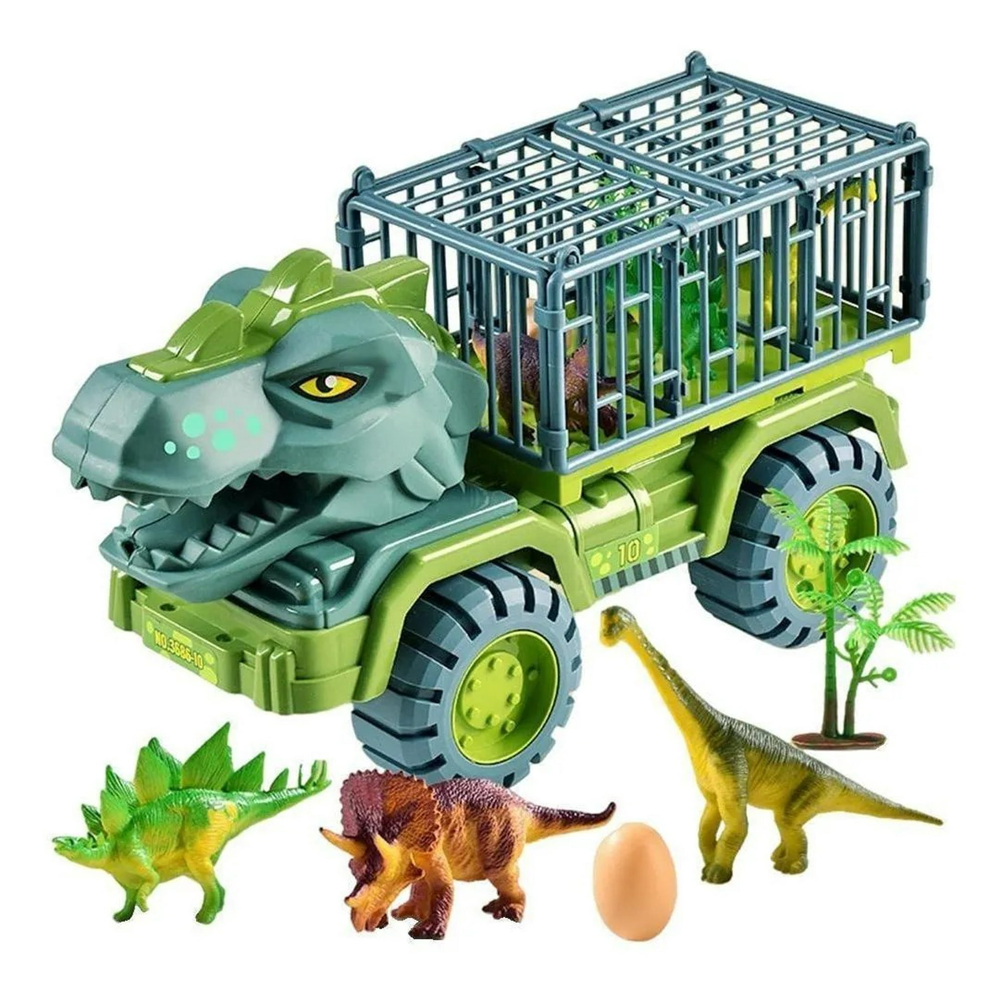 Genérica - Juguete Camion Tiranosaurio Rex Transporte De Dinosaurios ,dimensiones: 39 X 16 X 20 Cm