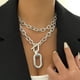 thumbnail image 2 of Gorgeous Geometric Designs: 2-Piece Ladies Chain Necklace Set for Fashionable Women, 2 of 4