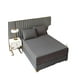 thumbnail image 2 of Cubrecolchon Impermeable Plaza Y Media Gris Oscuro, 2 of 4