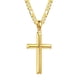 thumbnail image 1 of Collar Ursteel Cross para hombre en plata 925 bañada en oro de 14 quilates, 1 of 7