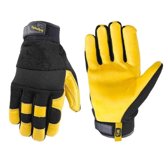 Paquete de 3 guantes de trabajo de cuero Hydra Hyde talla grande resistentes al agua