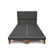 thumbnail image 1 of Cama King con Respaldo Gris Oscuro en Lino Sin Colchón, 1 of 3