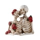 thumbnail image 4 of Estatua De Calavera De Pareja Decoración De Halloween Romántica Para Gabinete Patio Tomados De La Mano Blanco, 4 of 5