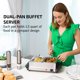 thumbnail image 2 of Servidor de buffet y calentador de comida OVENTE FW152S 2x1.5L inoxidable, 2 of 8
