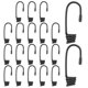 thumbnail image 1 of Ganchos de cuerda elástica de 1/4" (7mm), ganchos de alambre en espiral para cuerda de choque pesada, negro 20 piezas, 1 of 7