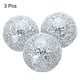 thumbnail image 3 of Uxcell 3Pcs Bolas Decorativas de Vidrio 3.15 pulgadas Orbes Bolas de Centro Bolas de Vidrio Mosaico para Decorar Cuencos, Plata Blanca, 3 of 5