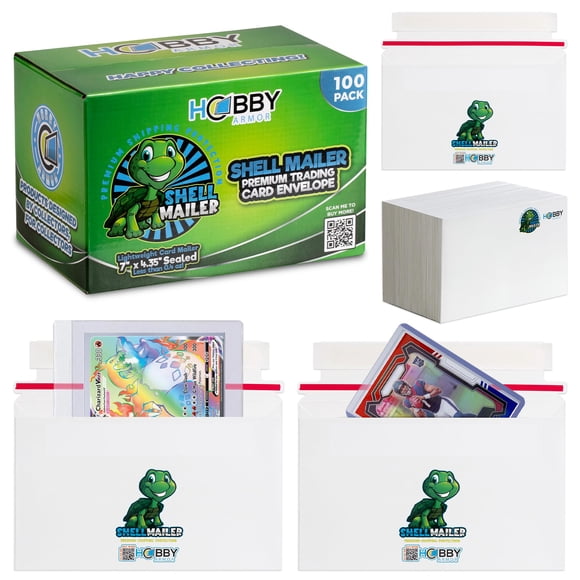 Paquete de 100 sobres con forma de tarjeta coleccionable Hobby Armor, 7 x 11 cm