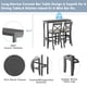thumbnail image 2 of TOPMAX Farmhouse 48"Rectangular Wood Bar Height Dining Set Kitchen Breakfast Nook with 2 Chairs for Small Places,Gray+Beige, 2 of 3