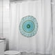 thumbnail image 4 of Cortina para Baño Estampada Mandala Turquesa con Forro 2 Piezas, 4 of 4