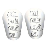 Ioensy - 2X Mini Espinilleras De Fútbol Espinilleras De Entrenamiento De Fútbol Para Niños Niños Niñas Xs Letras Blancas Y Negras