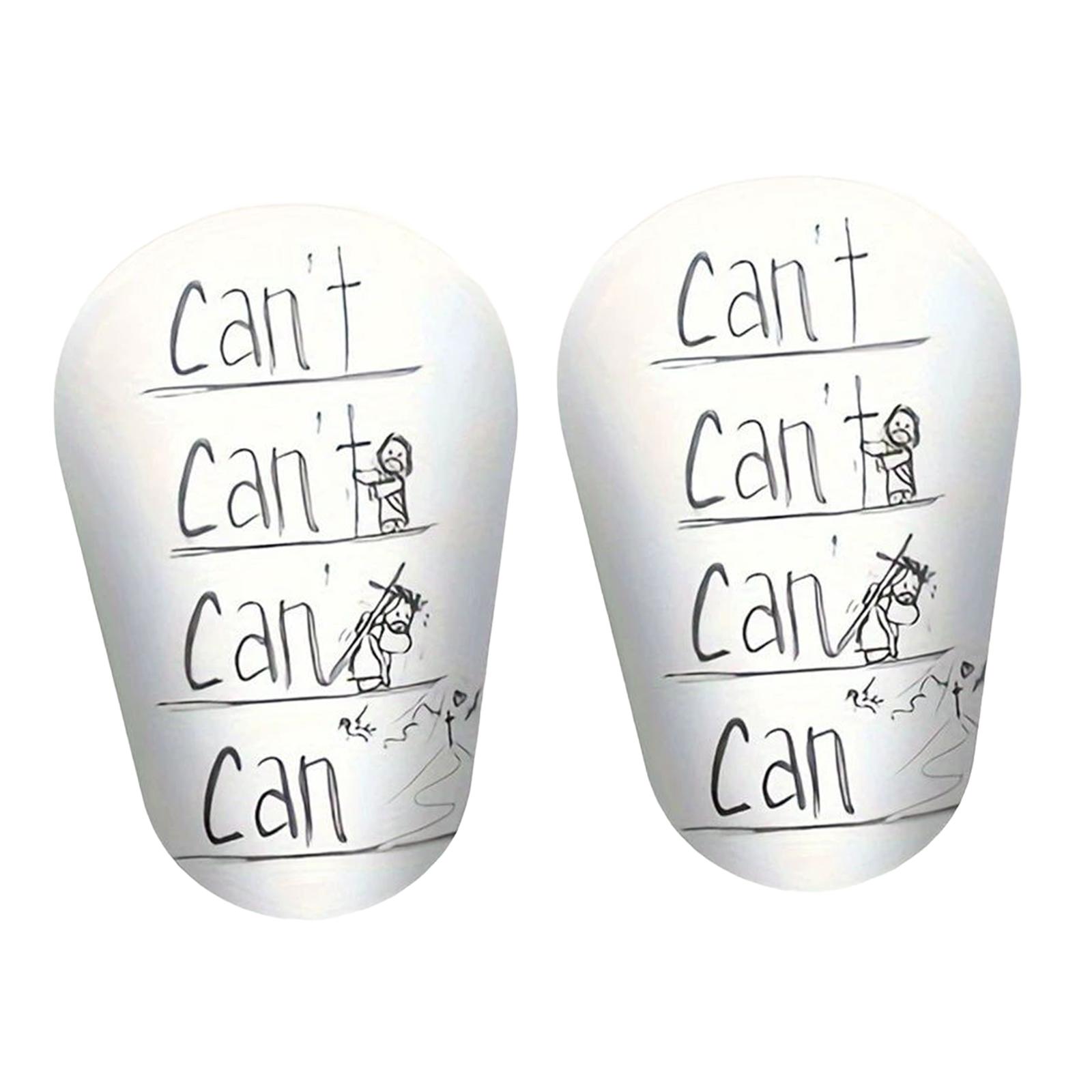 Ioensy - 2X Mini Espinilleras De Fútbol Espinilleras De Entrenamiento De Fútbol Para Niños Niños Niñas Xs Letras Blancas Y Negras