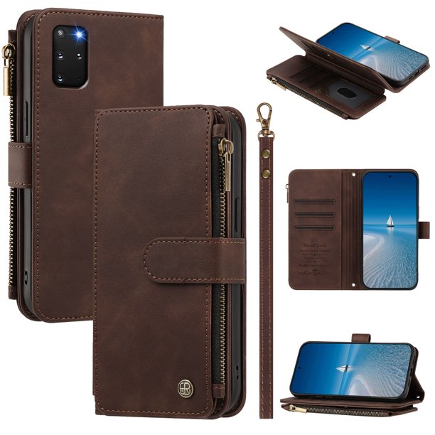 Funda Cartera Samsung Galaxy S20 Plus con Monedero, Marrón