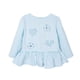 thumbnail image 1 of Polera Bebé Niña Manga Larga con Faldón y Bordado Aqua, 1 of 3