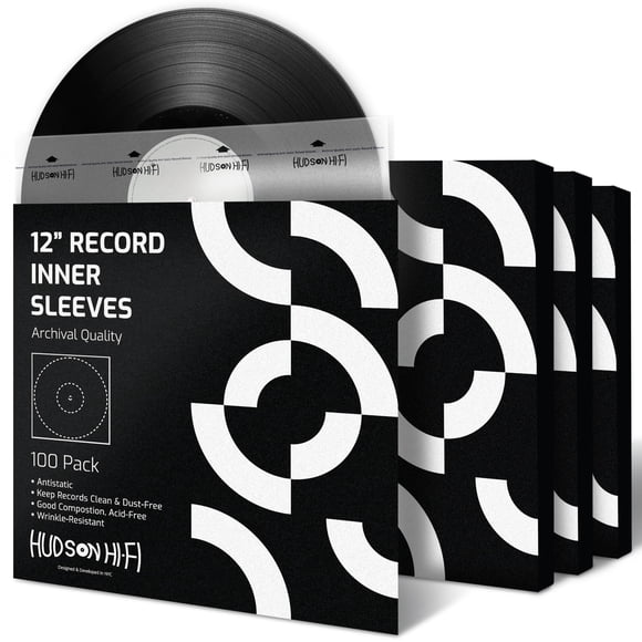 Fundas interiores para discos de vinilo Hudson Hi-Fi, paquete de 100