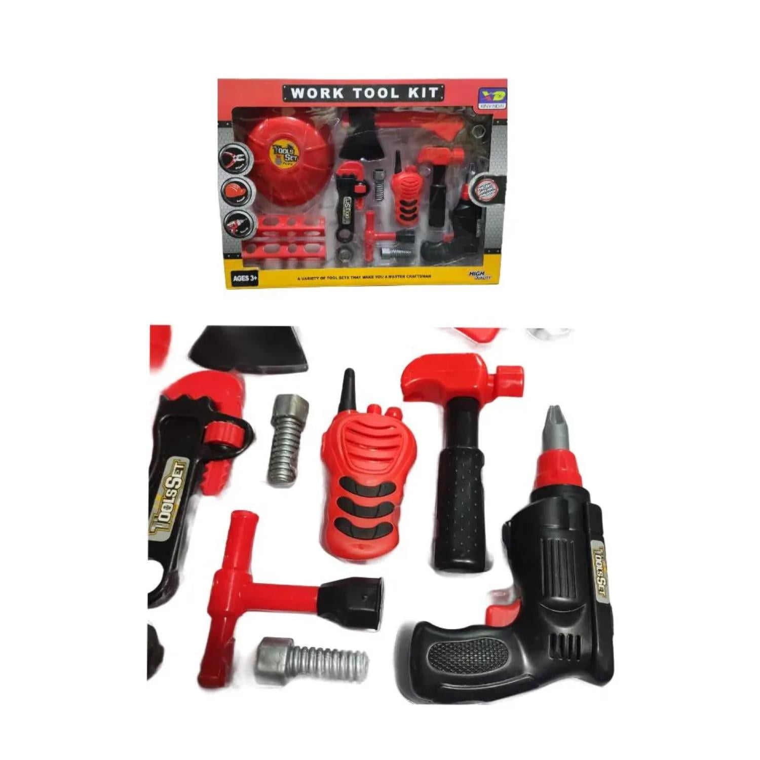 Total Click - Juguete Set De Bombero 12 Piezas Casco Herramientas Infantil