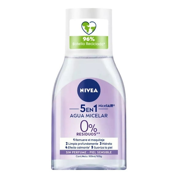 Loción micelar 3 en 1 nivea piel sensible 100ml, 100 ml