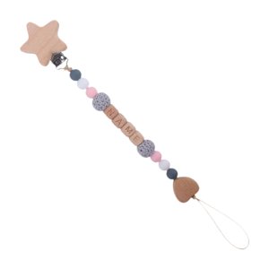 Magideal - Chupete Con Clip, Correa Para Chupete, Portátil, Suave, Con Forma De Estrella, Cadena De Agarre, Juguete, Cadena De Chupete Para Bebé, Regalo Para Rec Estilo A